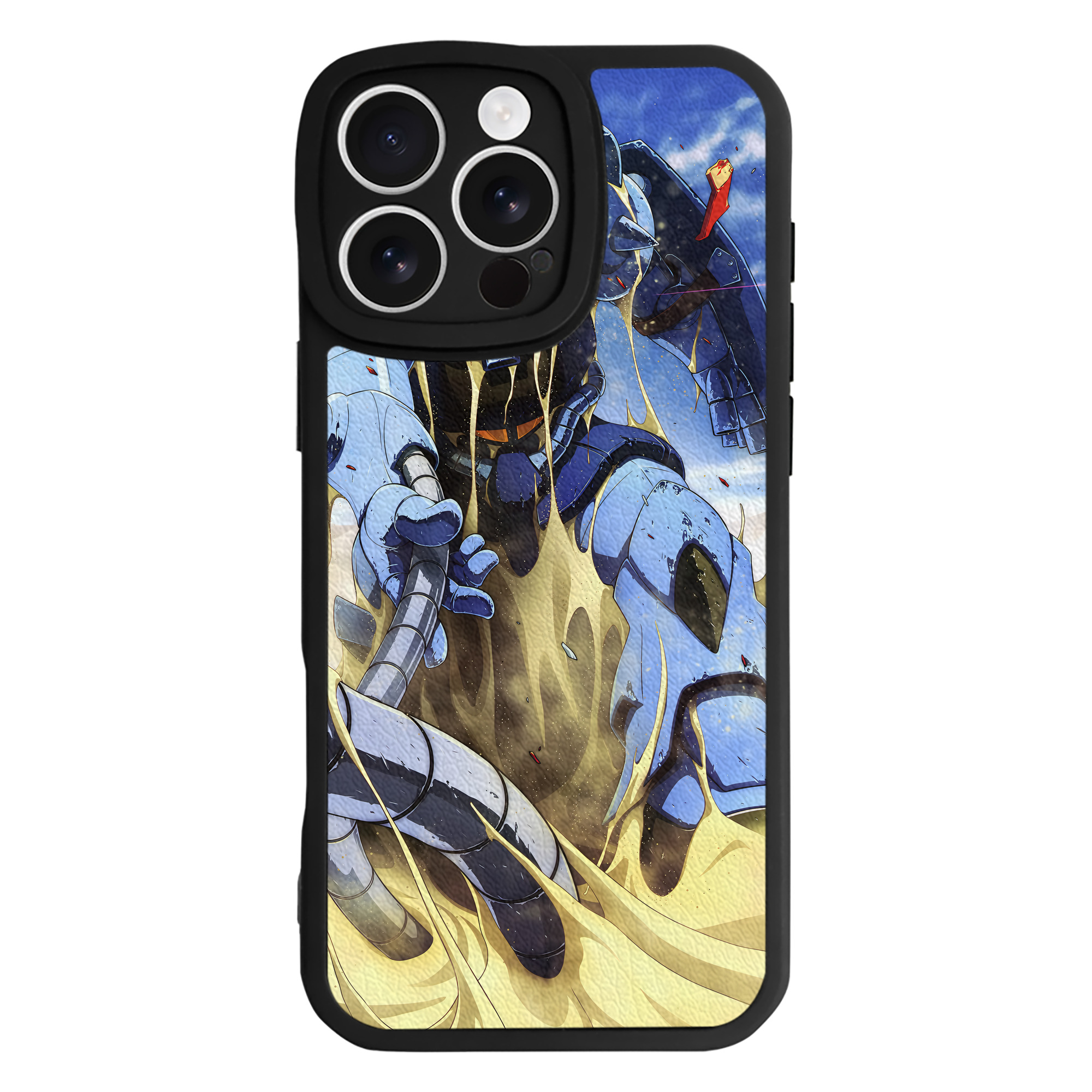 （画像用） 機動戦士ガンダム Mobile Suit Gundam 【iPhone 16シリーズ対応】シリコンスマホケース（レザー調） 材質：シリコン